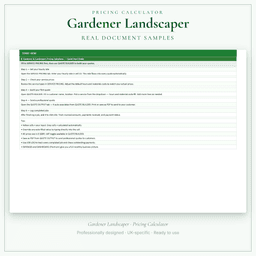 Pricing Calculator — Premium — Sample document pages