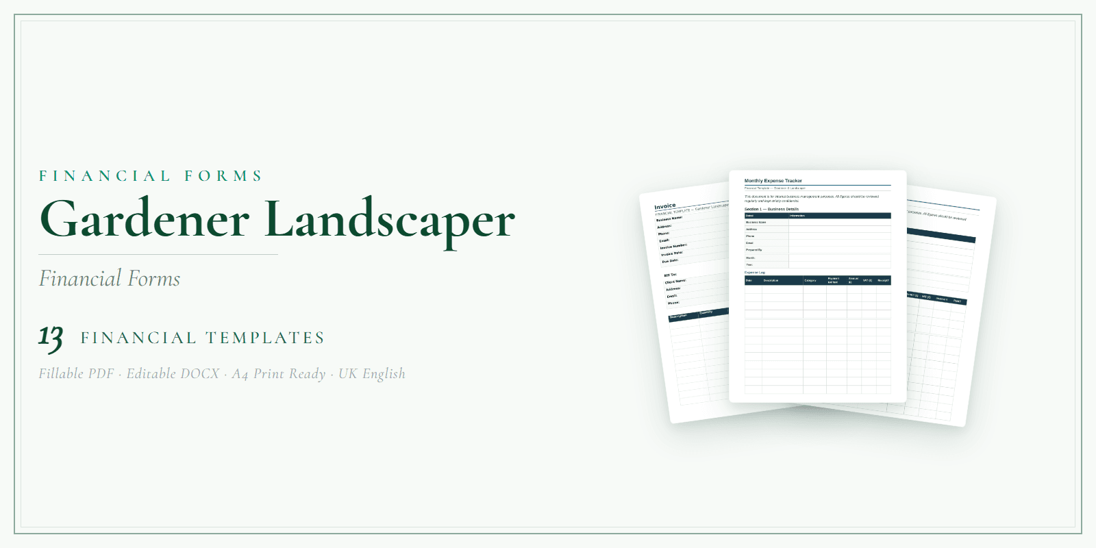 Financial Forms Bundle — Premium — Product overview