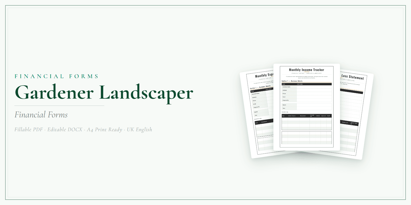 Financial Forms Bundle — Premium