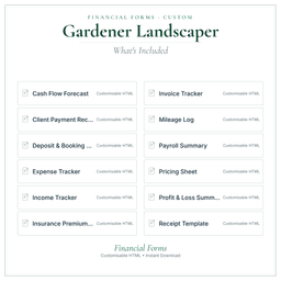 Financial Forms Bundle — Custom — What's included
