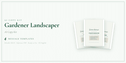 Gardener Landscaper — AI Copy Kit, PDF and editable DOCX product overview