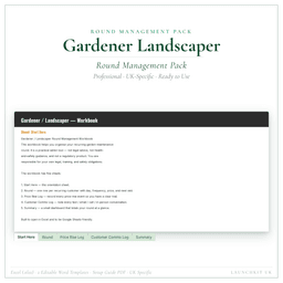 Gardener Landscaper — Round Management Pack, PDF product preview