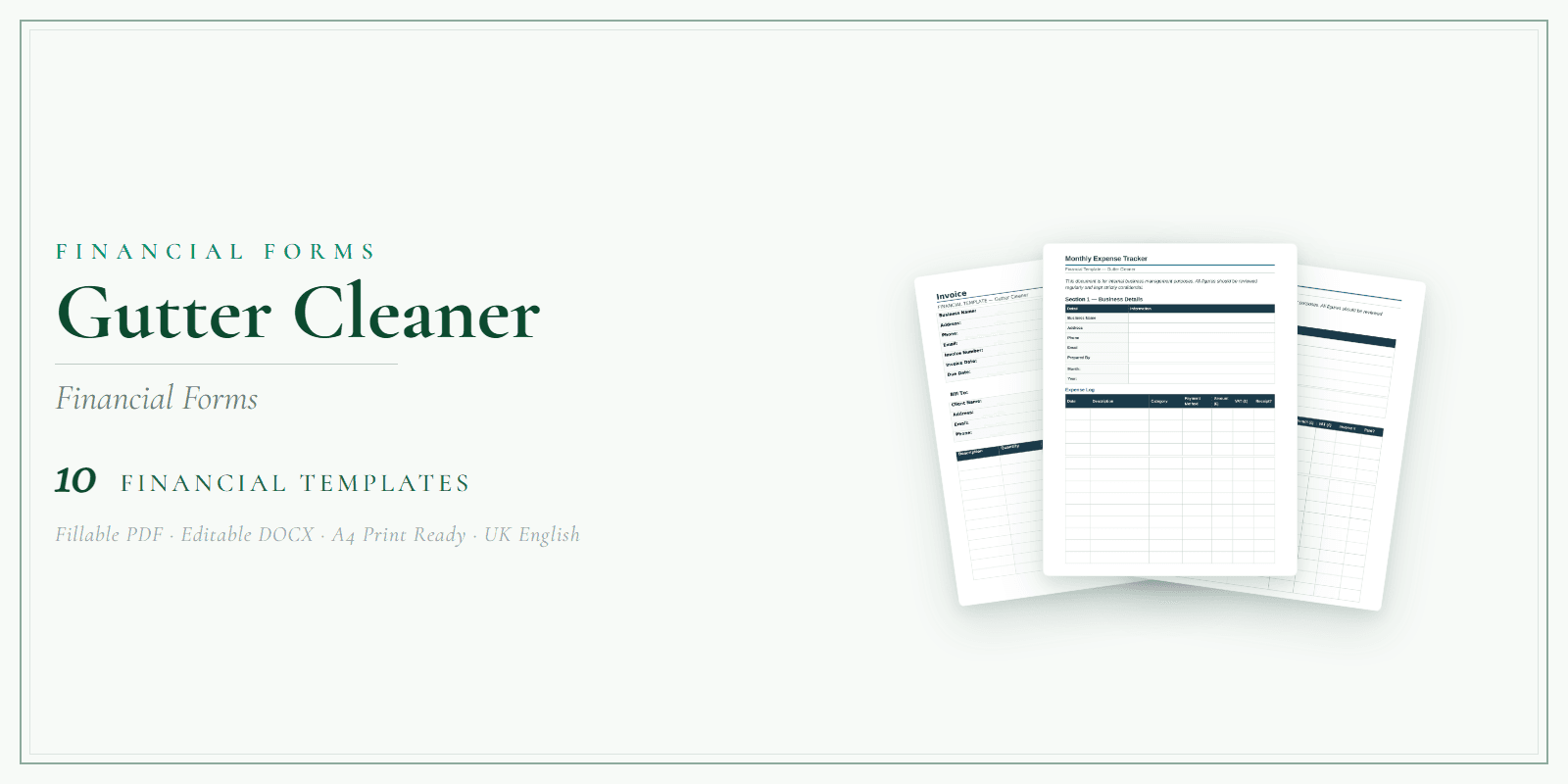 Financial Forms Bundle — Premium — Product overview