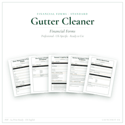 Gutter Cleaner — Financial Forms Bundle — Standard, PDF with fillable header product preview
