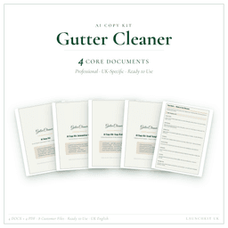 Gutter Cleaner — AI Copy Kit, PDF and editable DOCX product preview
