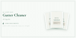 Gutter Cleaner — AI Copy Kit, PDF and editable DOCX product overview
