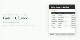 Gutter Cleaner — Round Management Pack, PDF product overview
