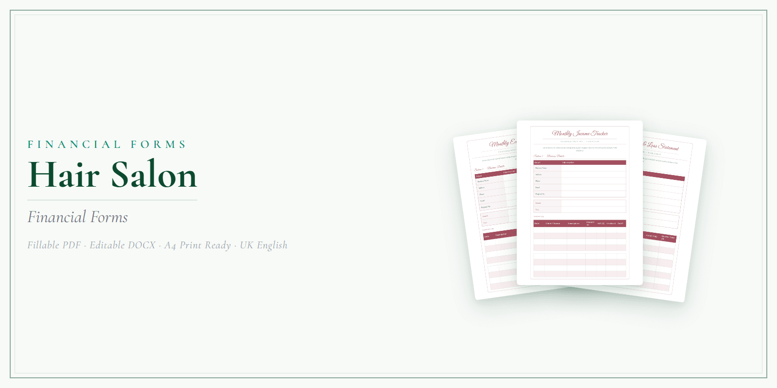 Financial Forms Bundle — Premium