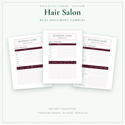 Financial Forms Bundle — Custom — Sample document pages