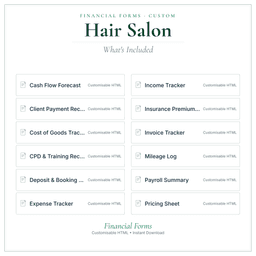 Financial Forms Bundle — Custom — What's included