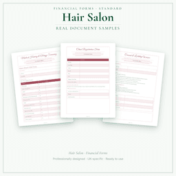 Financial Forms Bundle — Standard — Sample document pages