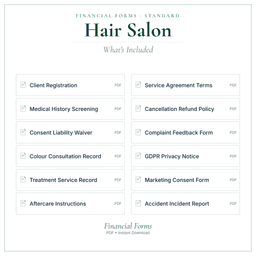 Financial Forms Bundle — Standard — What's included