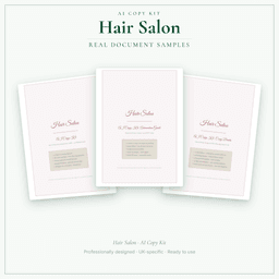 AI Copy Kit — Sample document pages