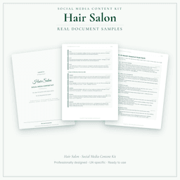 Social Media Content Kit — Sample document pages