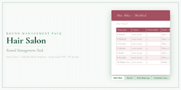Hair Salon — Round Management Pack, PDF product overview