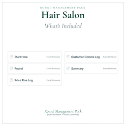 Hair Salon — Round Management Pack, PDF what's included preview