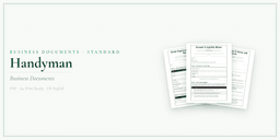 Handyman — Business Documents — Standard, PDF with fillable header product overview