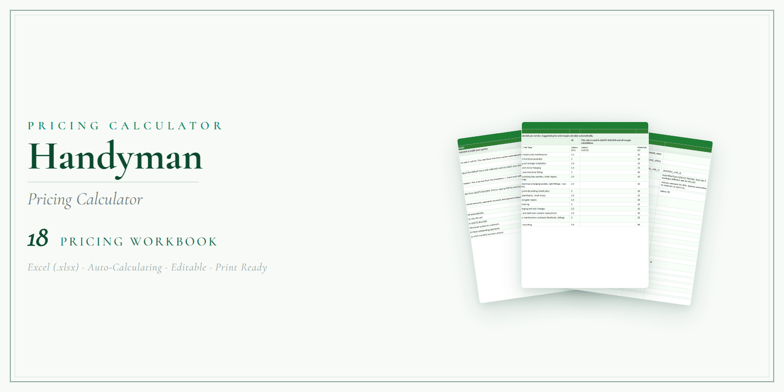 Pricing Calculator — Premium — Product overview