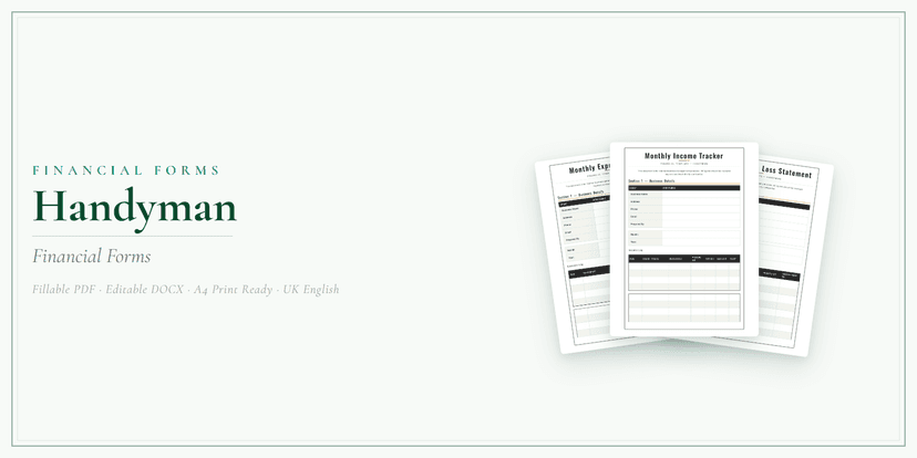 Financial Forms Bundle — Standard