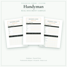Financial Forms Bundle — Custom — Sample document pages