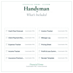 Financial Forms Bundle — Custom — What's included