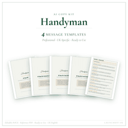 Handyman — AI Copy Kit, PDF and editable DOCX product preview