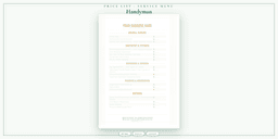 Handyman — Price List & Service Menu, PDF product overview
