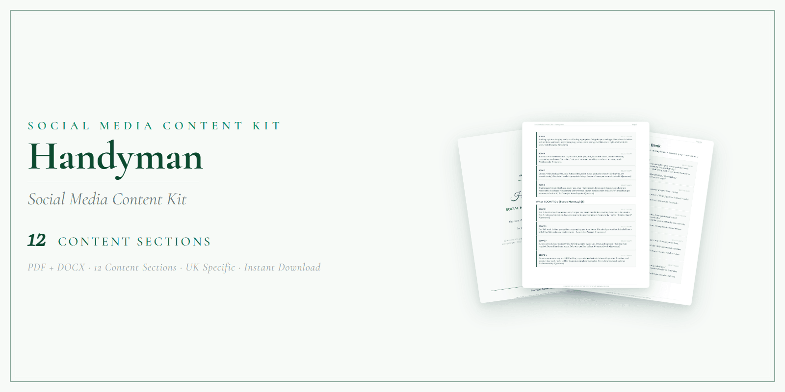 Social Media Content Kit — Product overview