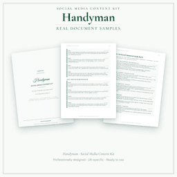 Social Media Content Kit — Sample document pages