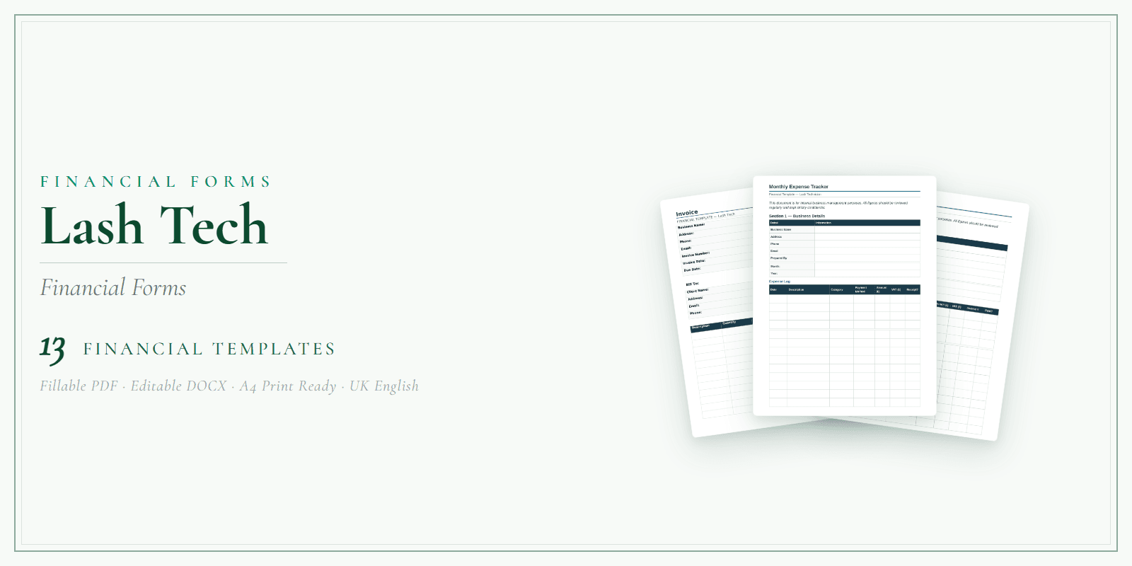 Financial Forms Bundle — Premium — Product overview