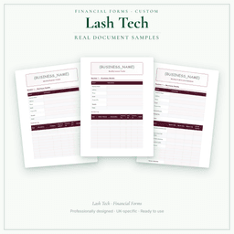 Financial Forms Bundle — Custom — Sample document pages