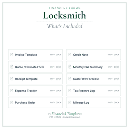 Financial Forms Bundle — Premium — What's included