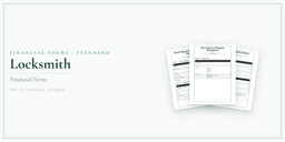 Financial Forms Bundle — Standard — Product overview