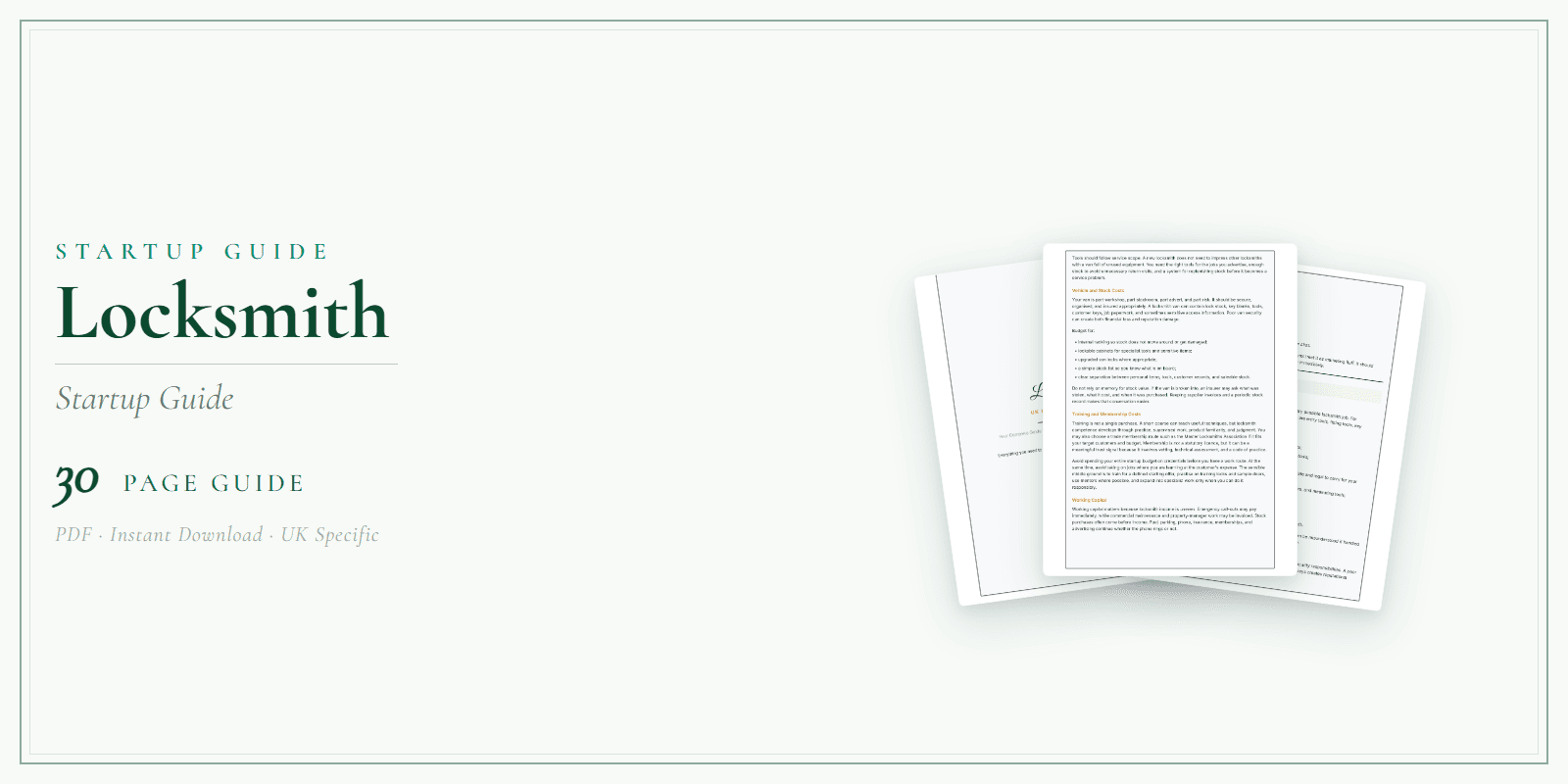 Locksmith — Startup Guide, PDF guide product overview
