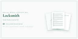 Locksmith — Social Media Content Kit, PDF and editable DOCX product overview