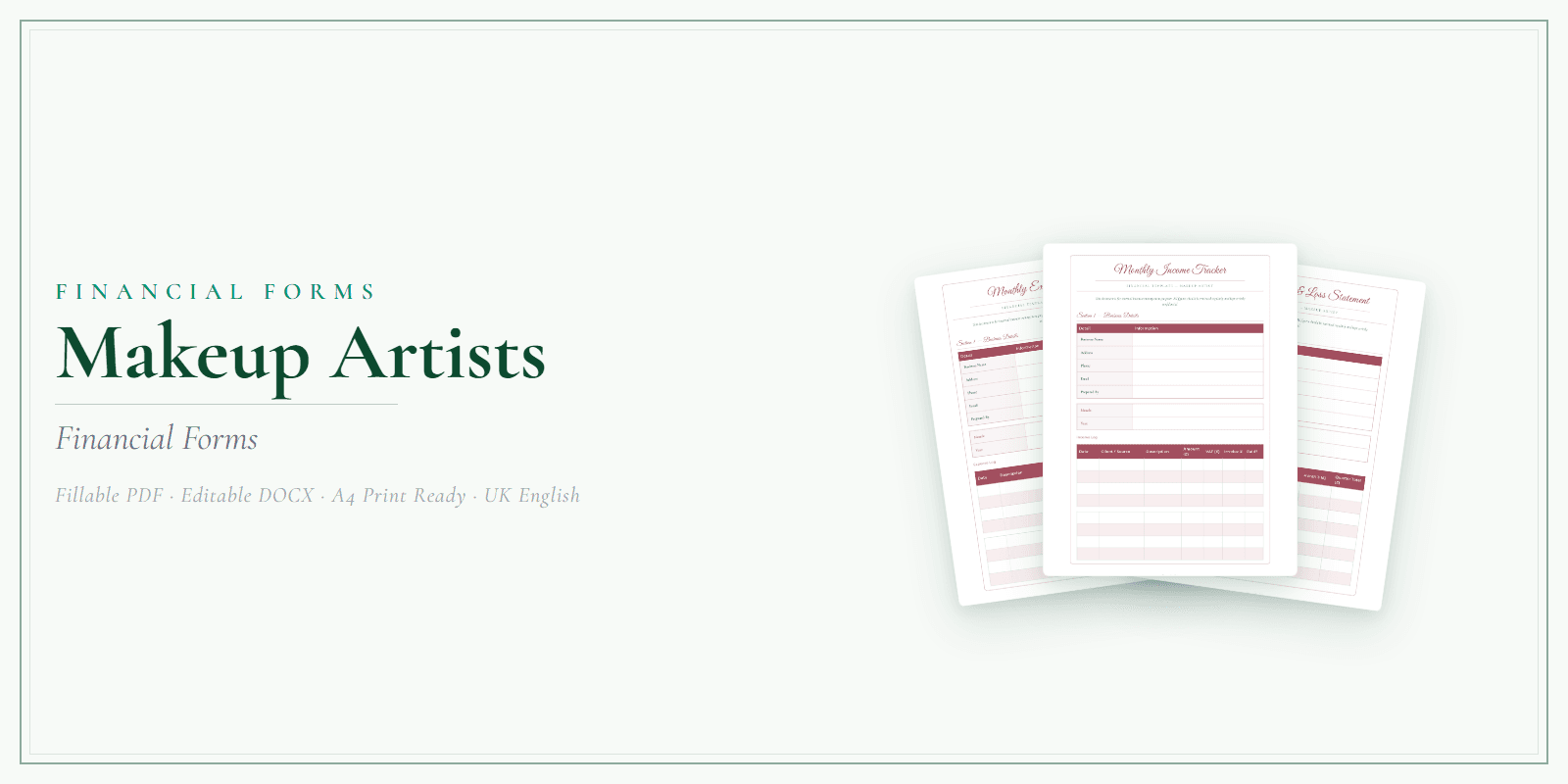 Financial Forms Bundle — Premium — Product overview