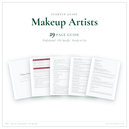 Makeup Artists — Startup Guide, PDF guide product preview