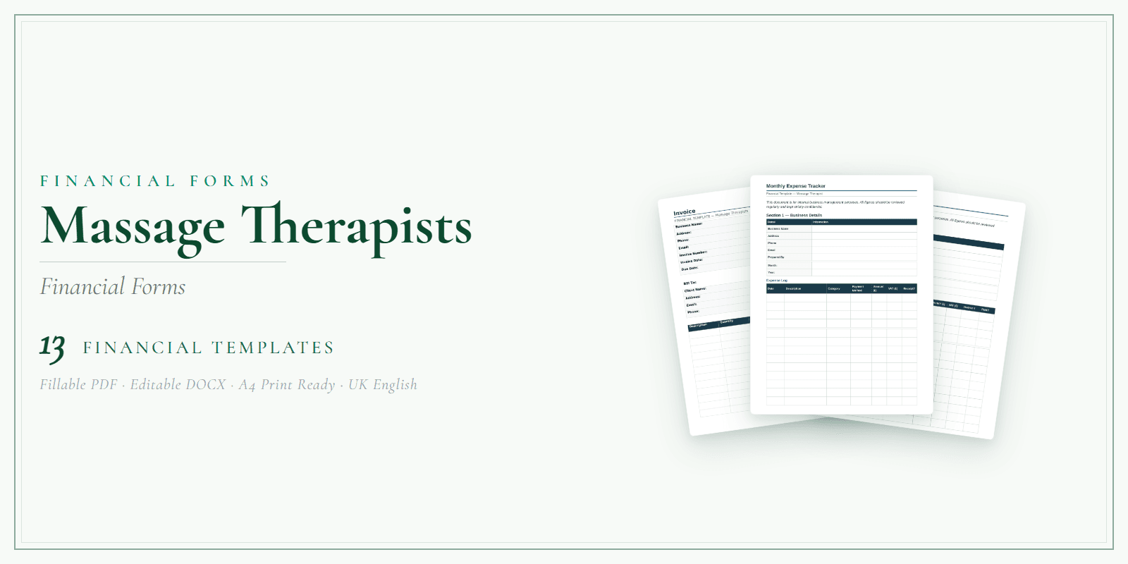 Financial Forms Bundle — Standard — Product overview