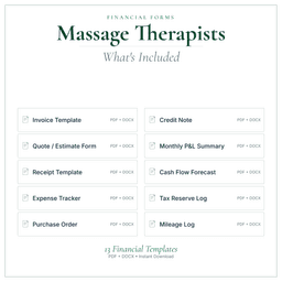 Financial Forms Bundle — Standard — What's included