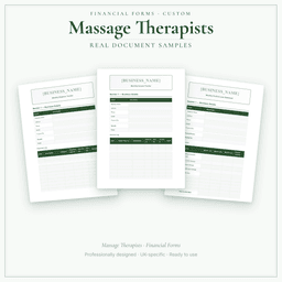 Financial Forms Bundle — Custom — Sample document pages