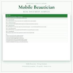 Pricing Calculator — Premium — Sample document pages