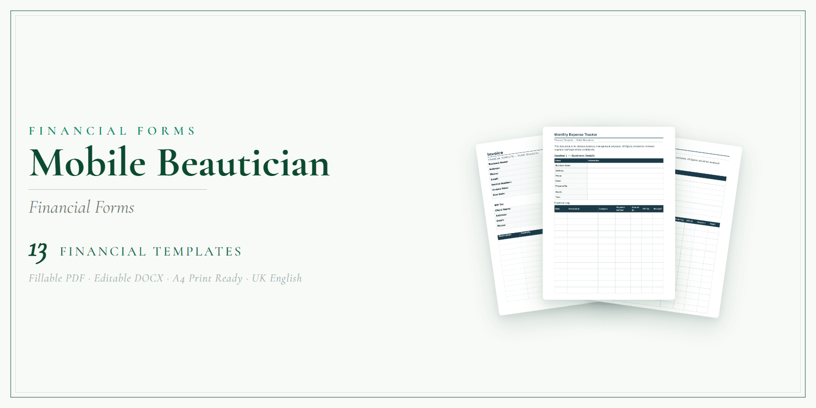 Financial Forms Bundle — Standard — Product overview