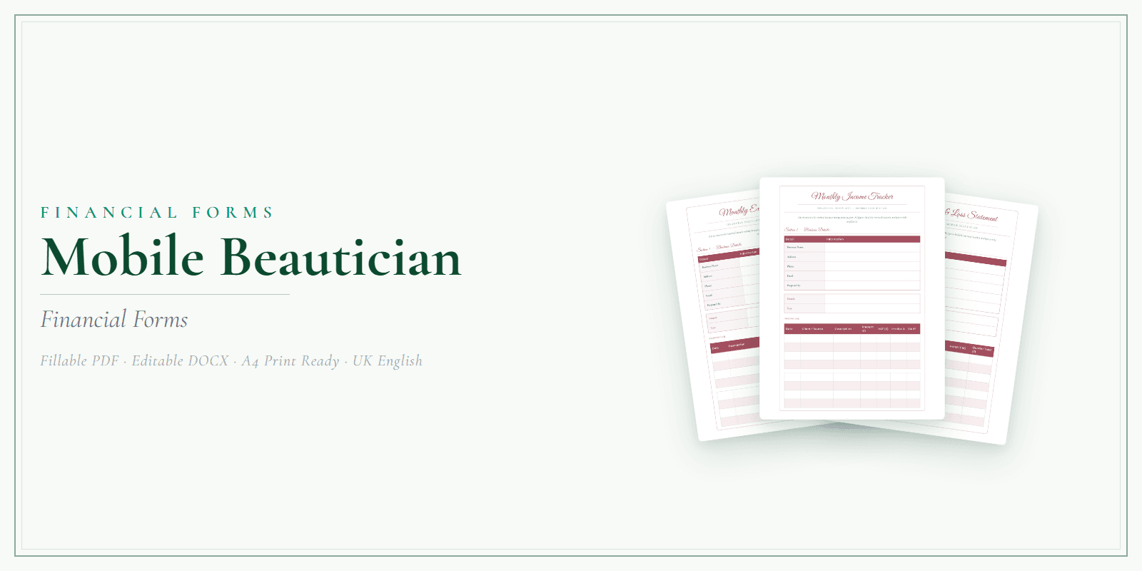 Financial Forms Bundle — Premium