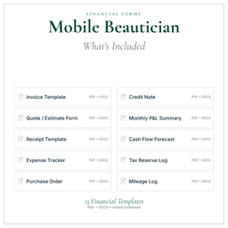 Financial Forms Bundle — Standard — What's included