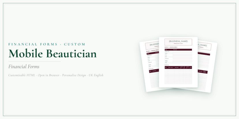 Financial Forms Bundle — Custom