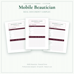 Financial Forms Bundle — Custom — Sample document pages