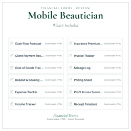 Financial Forms Bundle — Custom — What's included