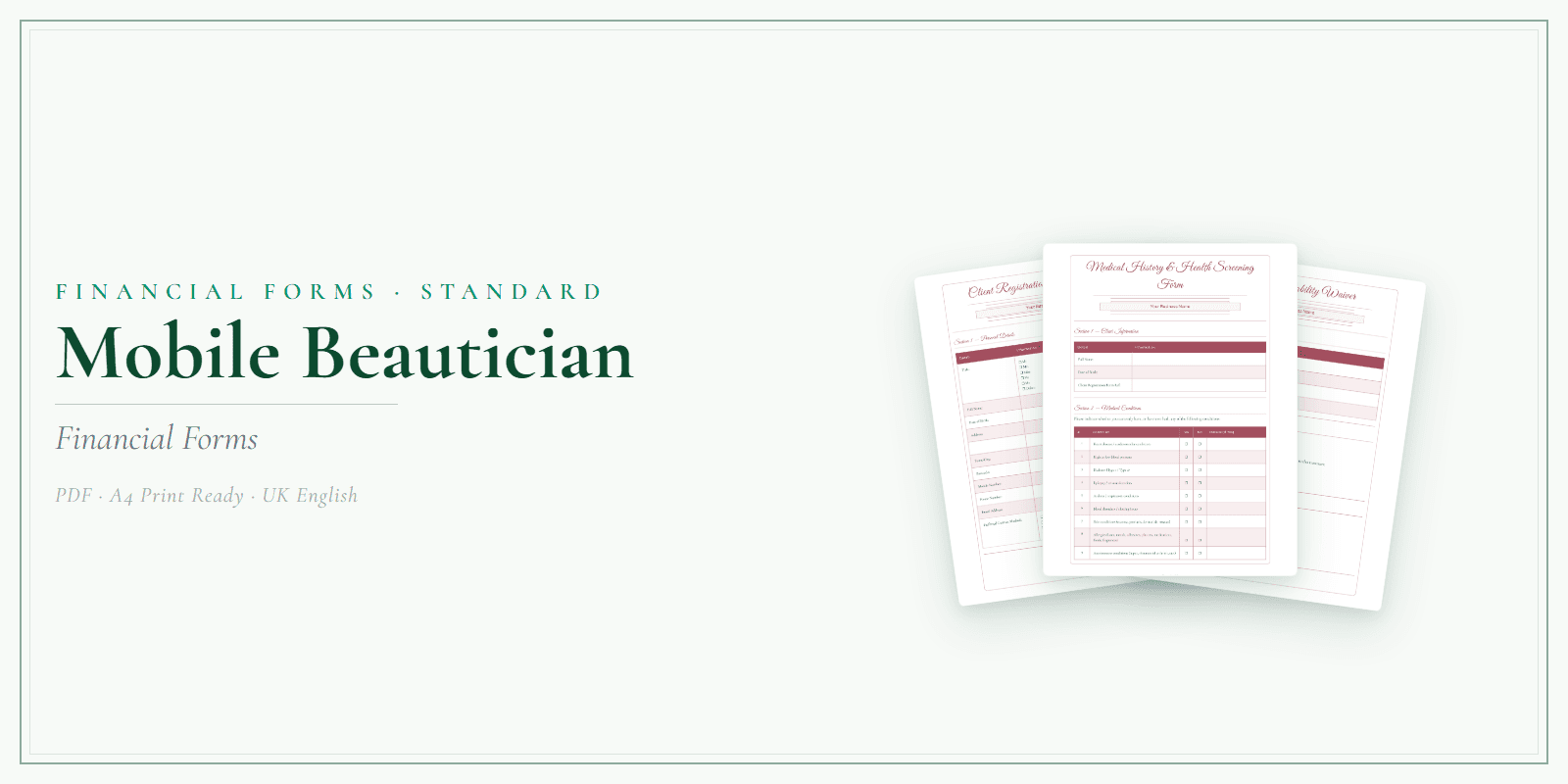 Financial Forms Bundle — Standard