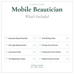 Mobile Beautician — Startup Guide, PDF guide what's included preview