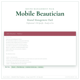 Mobile Beautician — Round Management Pack, PDF product preview